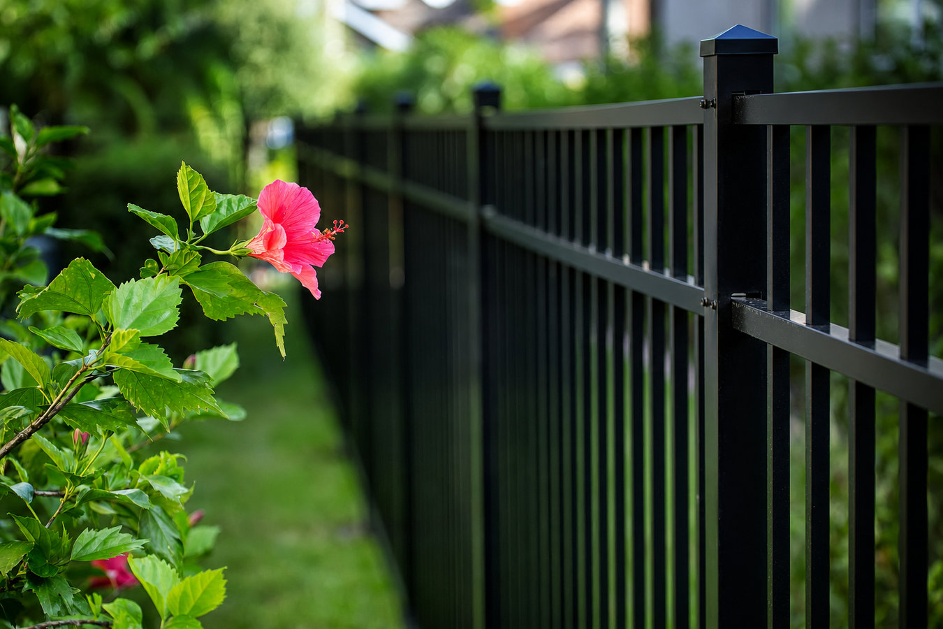 Aluminum fence installation