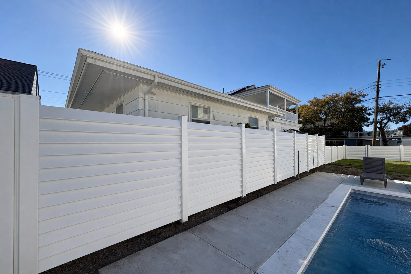 Vinyl fence installation